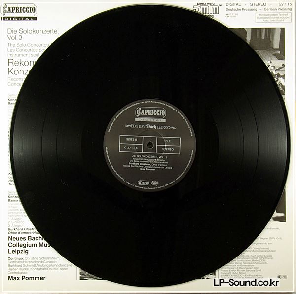 JOHANN SEBASTIAN BACH (1685-1750) • THE SOLO CONCERTOS III LP • KARL SUSKE