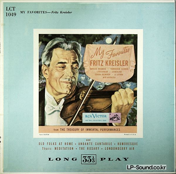 MY FAVORITES RCA LCT 1049 FRITZ KREISLER