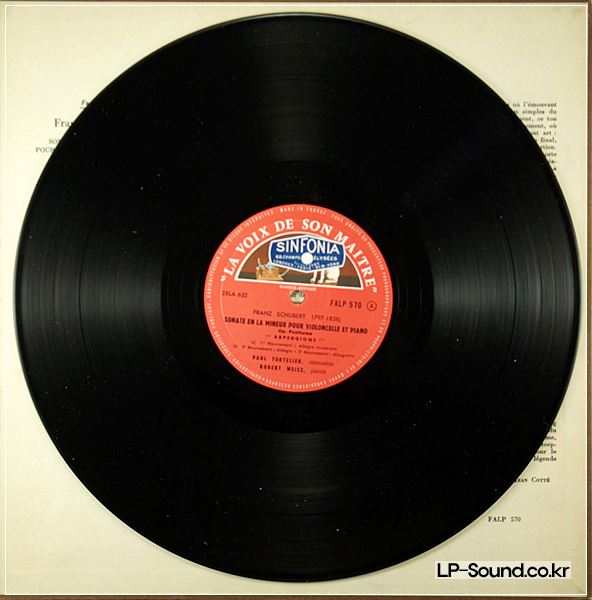 SCHUBERT: ARPEGGIONE SONATA - PAUL TORTELIER  PATHE FALP 570