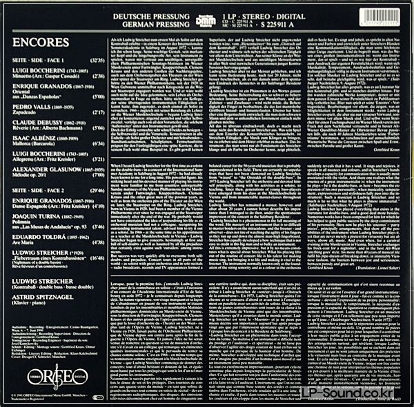 DOUBLE-BASS ENCORES LUDWIG STREICHER  ORFEO DIGITAL