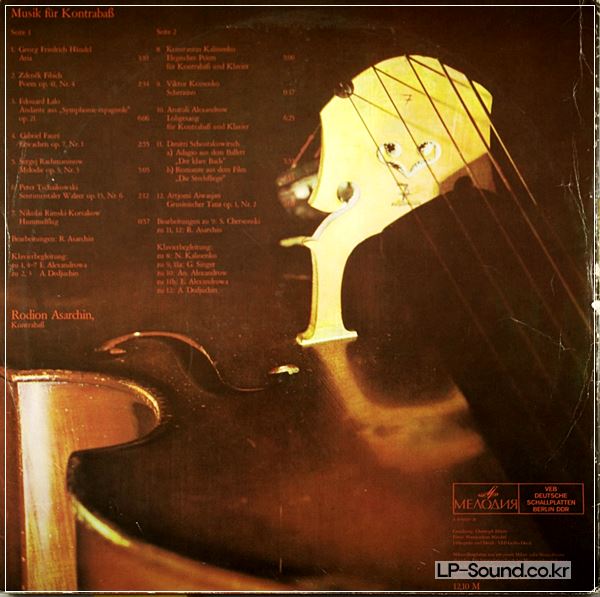 DOUBLE BASS RECITAL - RODION ASARCHIN – ETERNA 827112