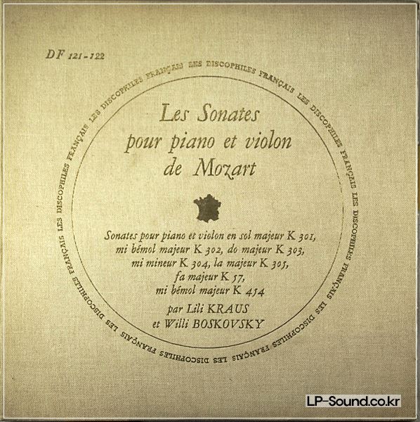 MOZART VIOLIN SONATA   BOSKOVSKY/KRAUS  DES DISCOPHILES FRANCAIS