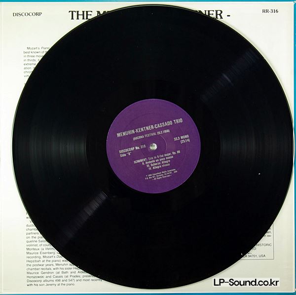 MENUHIN – KENT – CASSADO TRIO 1958 ASCONA FESTIVAL