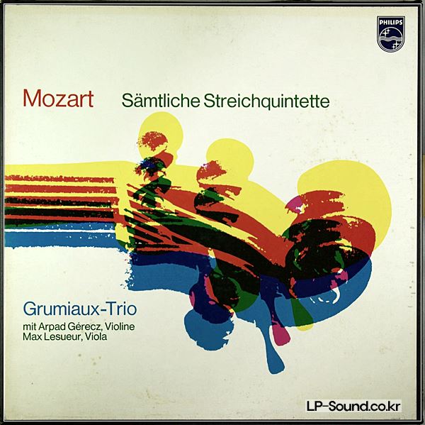 MOZART COMPLETE STRING QUINTETS GRUMIAUX TRIO PHILIPS 6747107 3LP