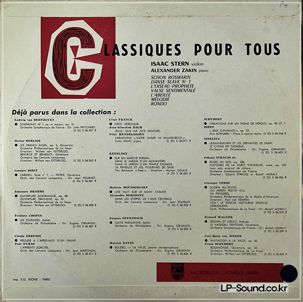 ISAAC STERN CLASSIQUES POUR TOUS PHILPS 10