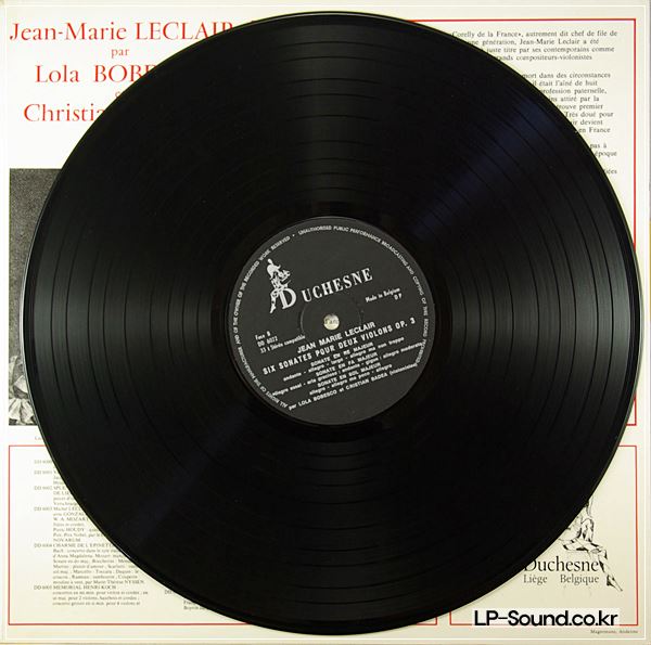 LECLAIR SIX SONATES FOR TWO VIOLINS LOLA BOBESCO/BADEA