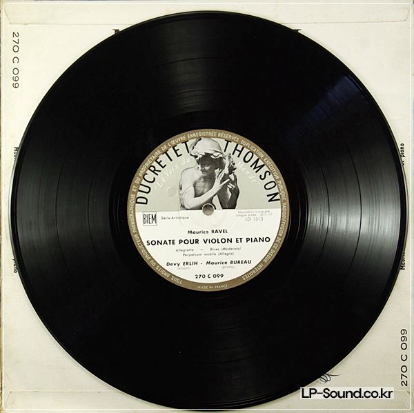 DEVY ERLIH ' MAURICE RAVEL, SONATE POUR VIOLON ET PIANO' DURCHRET THOMSON