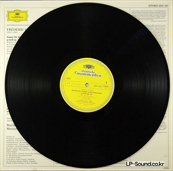 ARGERICH ROSTROPOVICH* CHOPIN CELLO SONATA SCHUMANN ADAGIO