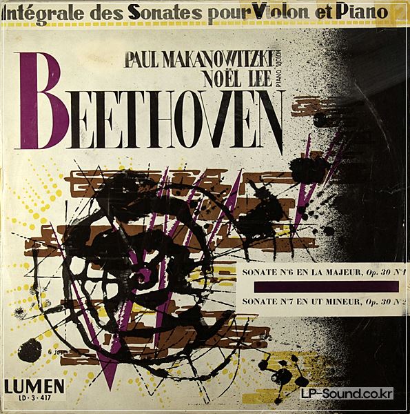 BEETHOVEN VIOLIN PAUL MAKANOWITZKY-NOEL LEE / LUMEN LD 3-417