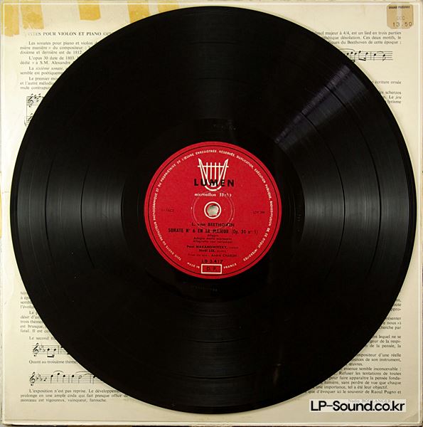 BEETHOVEN VIOLIN PAUL MAKANOWITZKY-NOEL LEE / LUMEN LD 3-417