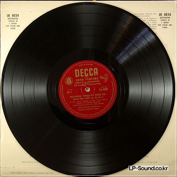 BEETHOVEN SONATA IN C MINOR - MAX ROSTAL / FRANZ OSBORN LK 4034