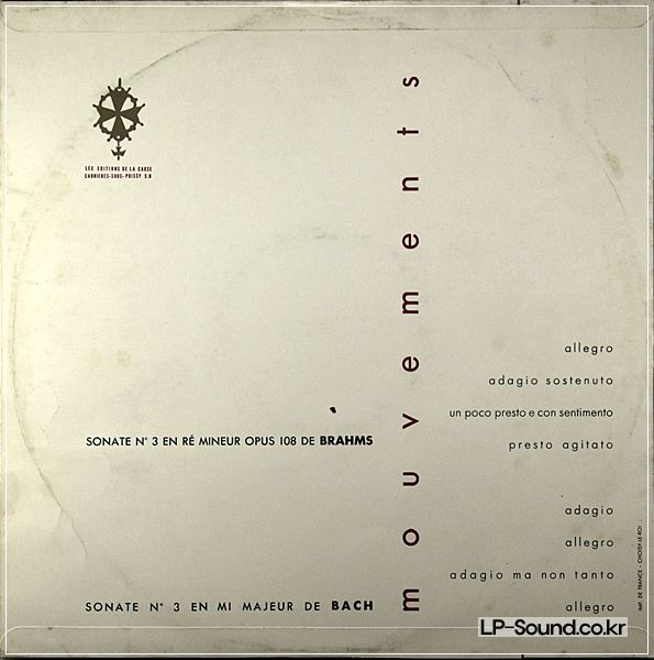 VERY RARE ALFRED LOEWENGUTH BACH & BRAHMS SONATA FRENCH PRIVATE