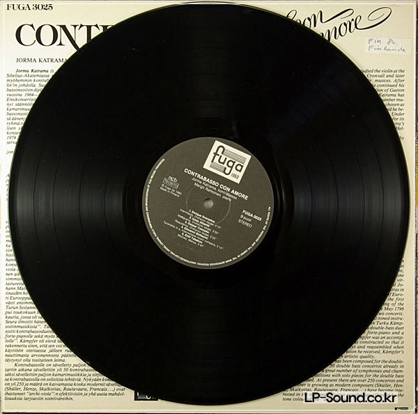 JORMA KATRAMA / MARGIT RAHKONEN -CONTRABASSO CON AMORE