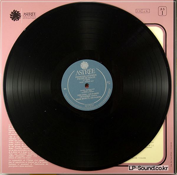 COUPERIN - PIECES DE VIOLES 1728  SAVALL ASTREE AS 1