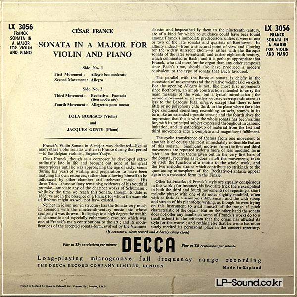 CESAR FRANCK: VIOLIN SONATA IN A MAJOR – BOBESCO & GENTY  10
