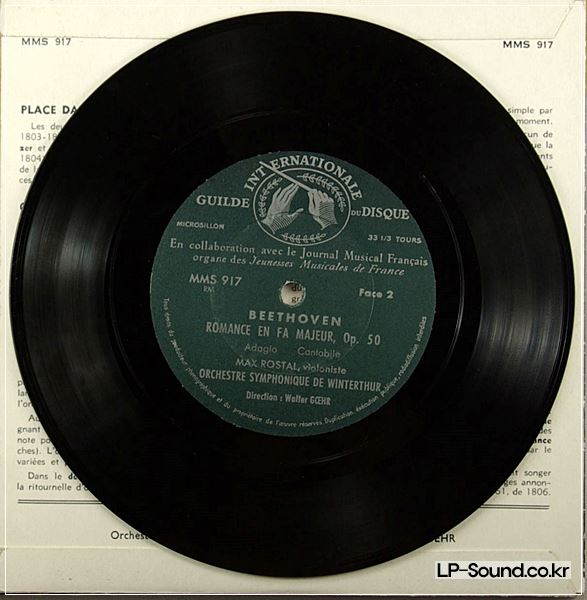 BEETHOVEN: VIOLIN ROMANCES IN G, F. MAX ROSTAL: 7“