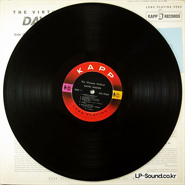 DAVID NADIEN: THE VIRTUOSO VIOLINIST: KAPP RECORDS KCL 9060: