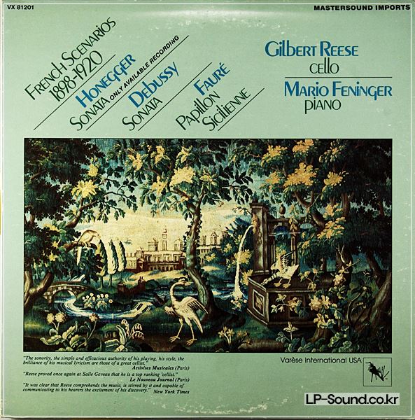 FRENCH SCENARIOS: GILBERT REESE  CELLO