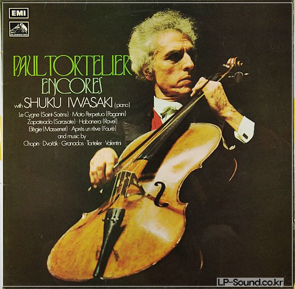 PAUL TORTELIER CELLO ENCORES WITH SHUKU IWASAKI PIANO  HMV HQS 1289