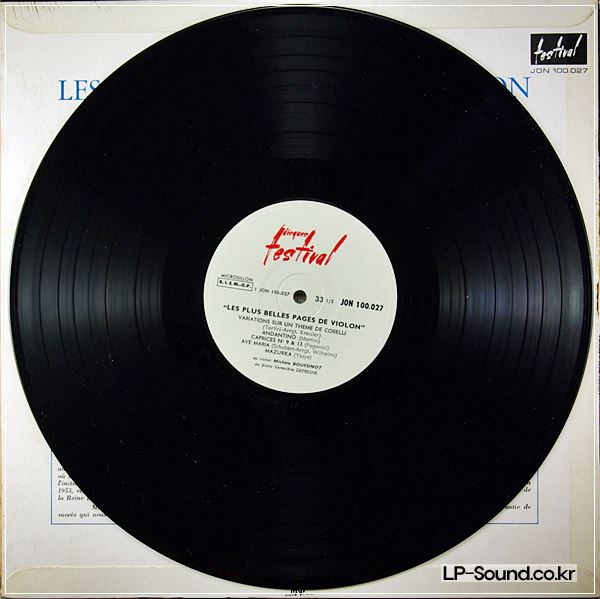 MICHELE BOUSSINOT VIOLIN RECITAL - GENEVIEVE DEFRESNE / FESTIVAL