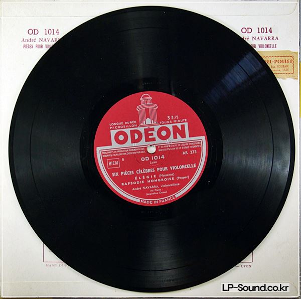 ANDRE NAVARRA JACQUELINE DUSSOL RECITAL 6 PIECES CELEBRES VIOLONCELLO