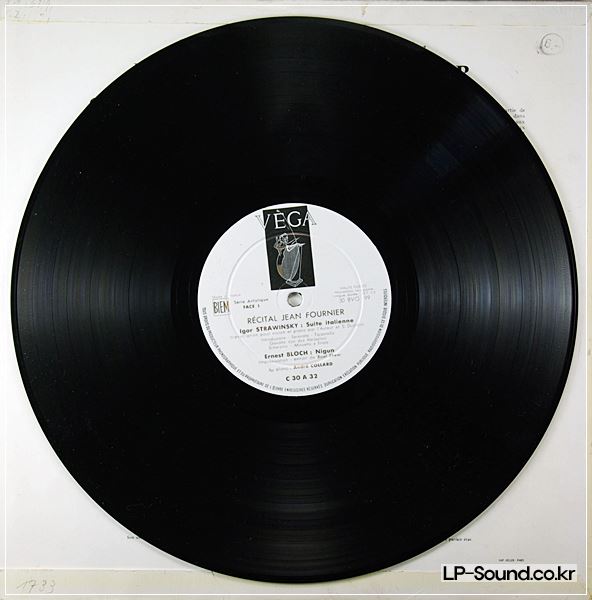 JEAN FOURNIER  RECITAL  . MARTINON JOSEPH SUK  VEGA RARE VIOLIN