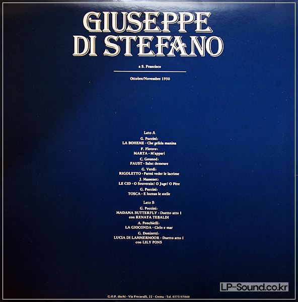 GIUSEPPE DI STEFANO IN SAN FRANSISCO, 1950