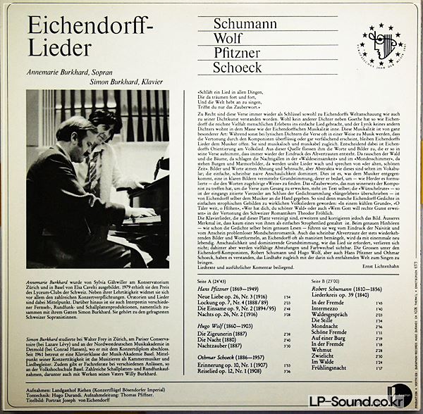 ANNEMARIE BURKHARD, SIMON BURKHARD, SCHUMANN*, WOLF*, PFITZNER*,