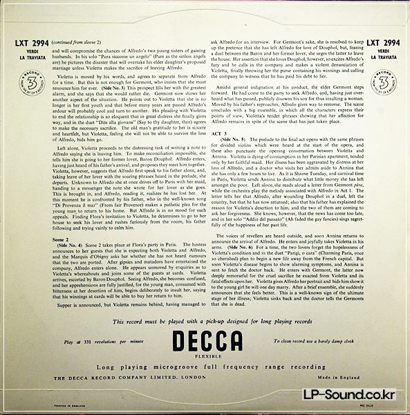 VERDI - LA TRAVIATA - TEBALDI-POGGI-PROTTI - LXT 2992-4 3LP