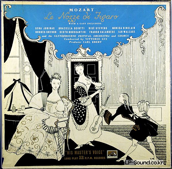 MOZART - THE MARRIAGE OF FIGARO  VITTORIO GUI HMV ALP1312-15 -