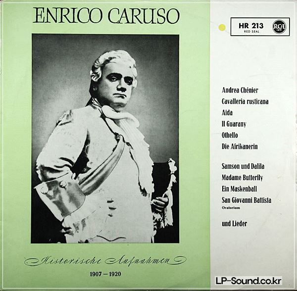 ENRICO CARUSO HISTORISCHE AUFNAHMEN RCA RED SEAL HR 213