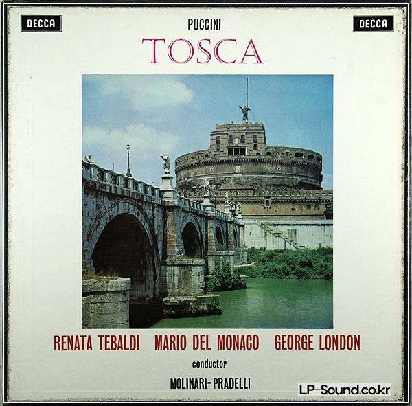 PUCCINI TOSCA 2-LP SET DECCA SXL 2180 & 2181 WBG ED1 MOLINARI-PRADELLI TEBALDI