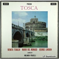 PUCCINI TOSCA 2-LP SET DECCA SXL 2180 & 2181 WBG ED1 MOLINARI-PRADELLI TEBALDI