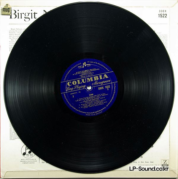 BIRGIT NILSSON : OPERA ARIAS - UK NM VINYL 33CX 1522