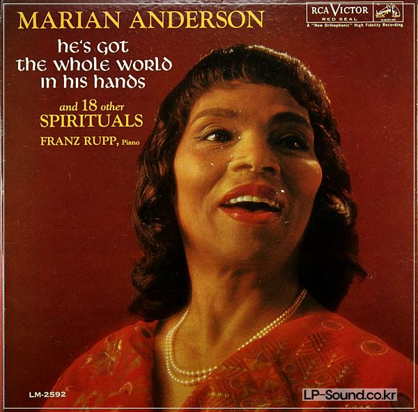 MARIAN ANDERSON HE’S GOT THE WHOLE WORLD IN HIS HANDS SIGNED BY FRANZ RUPP