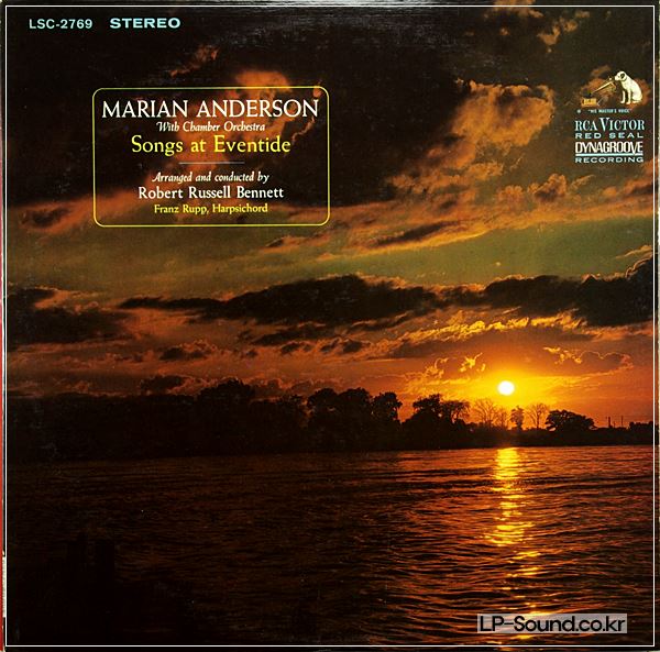 MARIAN ANDERSON – SONGS AT EVENTIDE  LSC 2769