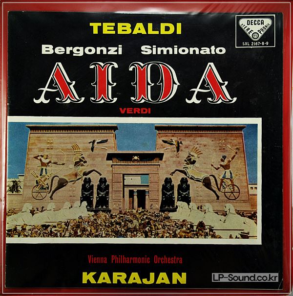 VERDI, AIDA, TEBALDI, BERGONZI, VPO KARAJAN, ED 1 SXL 2167-8-9
