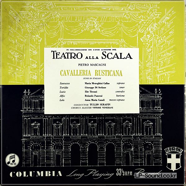 MASCAGNI-CAVALLERIA RUSTICANA 2LP COULMBIA 33CXS 1182/1183-SCALA, MARIA CALLAS