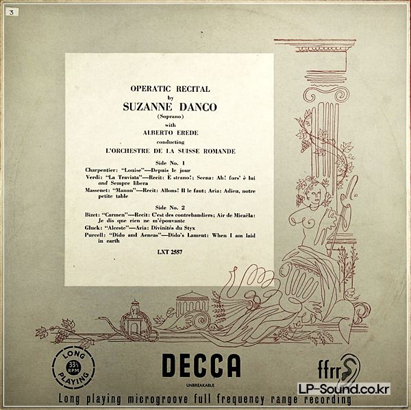 OPERATIC RECITAL SUZANNE DANCO CARPENTIER-VERDI ETC DECCA LXT 2557