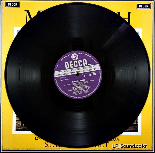 HANDEL MESSIAH / BOULT SUTUERLAND 3LPS DECCA SET 218-20