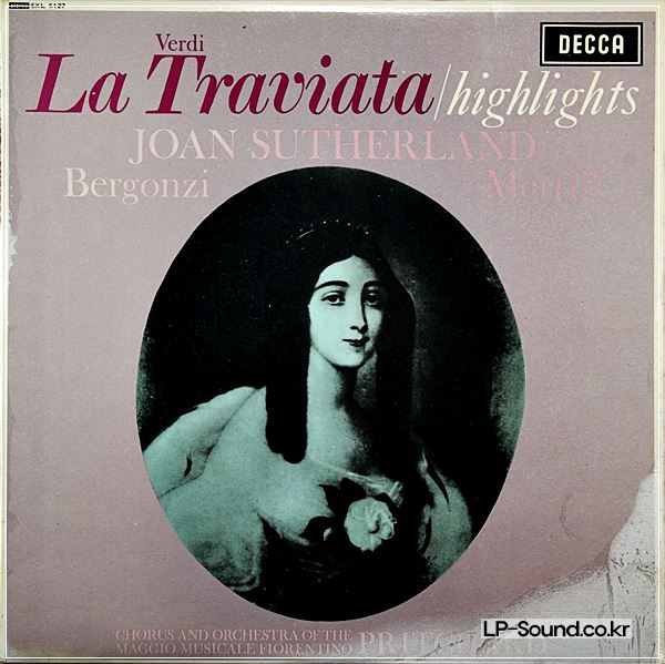 VERDI LA TRAVIATA HIGHLIGHTS JOAN SUTHERLAND DECCA SXL 6127 ED1