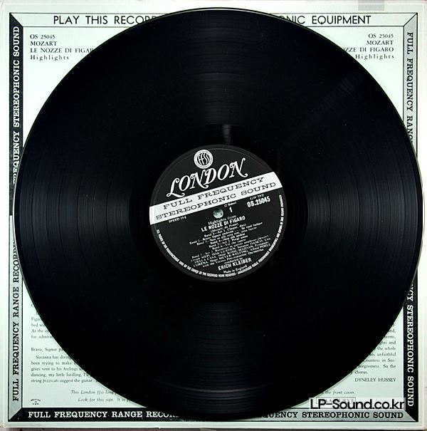 MOZART LE NOZZE DI FIGARO HIGHLIGHTS KLEIBER/ SIEPI LONDON OS 25045 STEREO