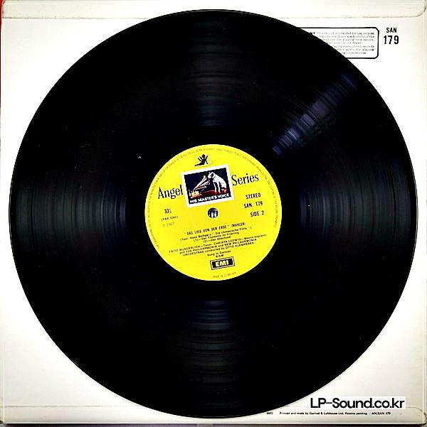 MAHLER EARTH LIED DER ERDE KLEMPERER SAN 179