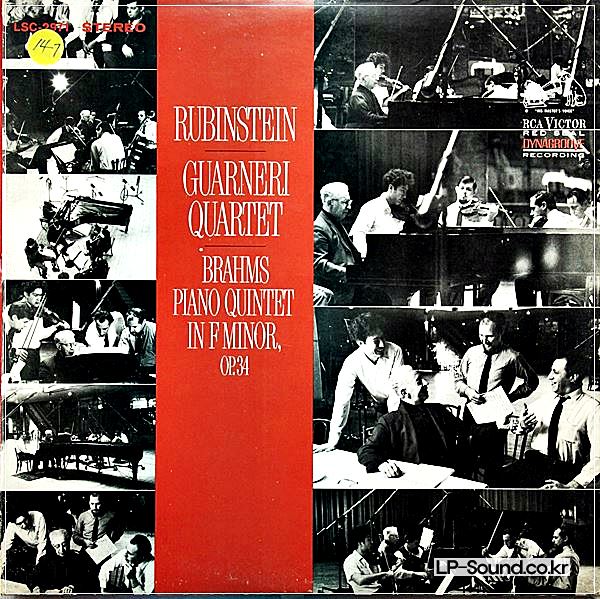 BRAHMS PIANO QUINTET OP.34  RUBINSTEIN/GUARNERI QUARTET RCA LSC-2971