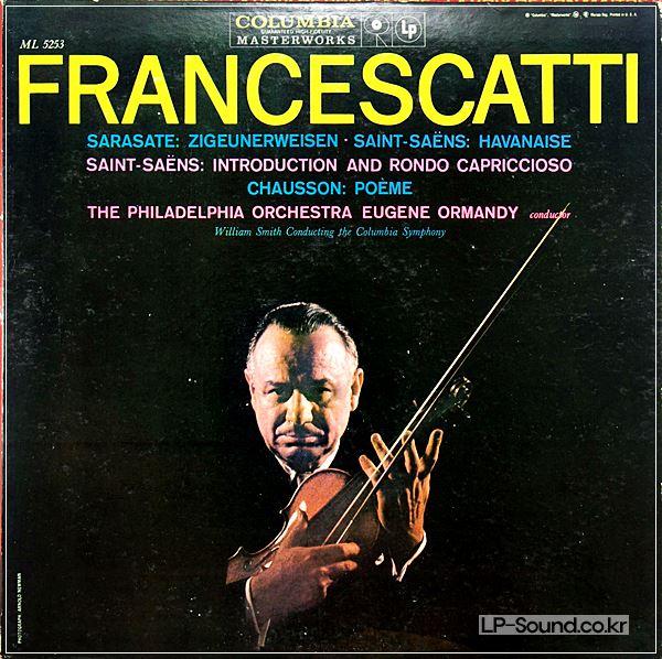 FRANCESCATTI SARASATE SAINT-SAENS CHAUSSON COLUMBIA 6-EYE
