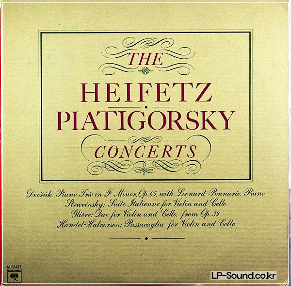 DVORAK - STRAVINSKY HEIFETZ PIATIGORSKY COLUMBIA M33447