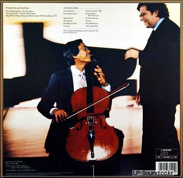 BRAHMS CELLO SONATAS YO-YO MA EMANUEL AX 1RCA DIGITAL RL 87022