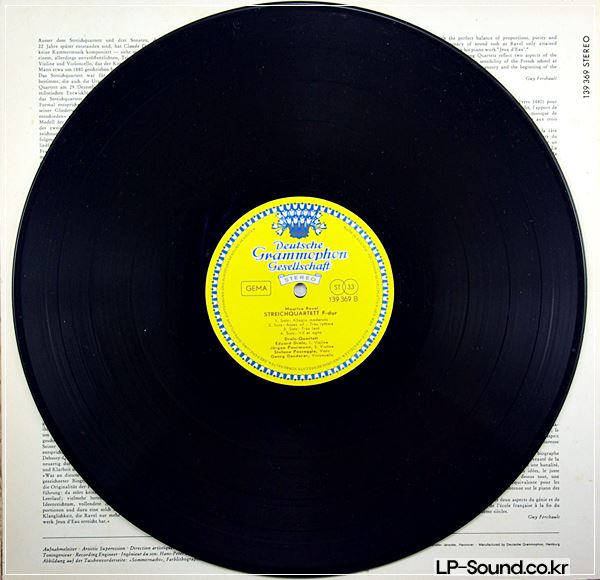 DEBUSSY- RAVEL STRING QUARTET  DROLC QUARTET SLPM 139 369  1968