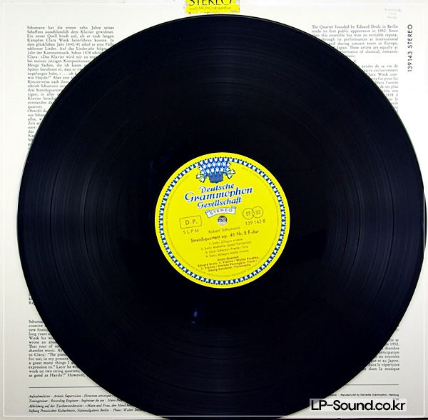 SCHUMANN  STRING QUARTET OP.41 NO.1/2 GG 139 143 SLPM
