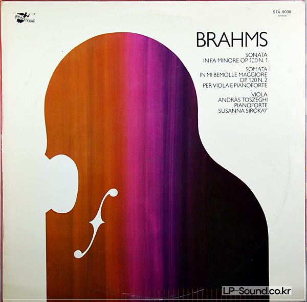 BRAHMS - ANDRAS TOSZEGHI SUSANNA SIROKAY– SONATE PER VIOLA E PIANO STA 9030
